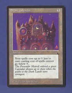 1994 Magic the Gathering - Stone Calendar - The Dark MTG - Image 1