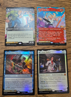 MTG Spider-Man Mythic x4 Gwen Stacy Norman Osborn Peter Parker Eddie Brock NM - Image 1