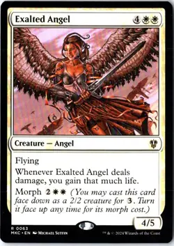 Exalted Angel 63 Rare Commander: Murders at Karlov Manor Magic: The Gathering NM - Image 1