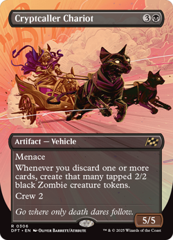 x1 Cryptcaller Chariot DFT Aetherdrift MTG 306 RARE BORDERLESS M/NM 1x - Image 1