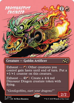 x1 Draconautics Engineer DFT Aetherdrift MTG 341 RARE SHOWCASE M/NM 1x - Image 1