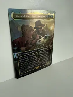 ELLIE AND ALAN, PALEONTOLOGISTS (BORDERLESS) Foil NM Jurassic Park MTG - Image 2