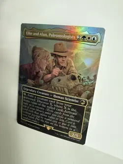 ELLIE AND ALAN, PALEONTOLOGISTS (BORDERLESS) Foil NM Jurassic Park MTG - Image 3