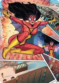 Spider-Woman, Stunning Savior Art Card, Magic the Gathering Spider-Man, 51 - Image 1