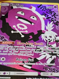 Pokemon TCG Koffing 243/236 Cosmic Eclipse Holo Secret Rare Card LP-/MP - Image 2