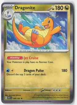 Dragonite 149/165 Rare 151 Pokemon Holo Near Mint - Image 1