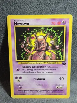 WOTC Pokemon TCG Mewtwo 14 Holo 70HP 40 Psychic English 1999 Benimaru Itoh - Image 1
