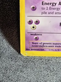 WOTC Pokemon TCG Mewtwo 14 Holo 70HP 40 Psychic English 1999 Benimaru Itoh - Image 5