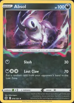 Pokemon Absol 076/159 Holo Rare Crown Zenith Near Mint - Image 1
