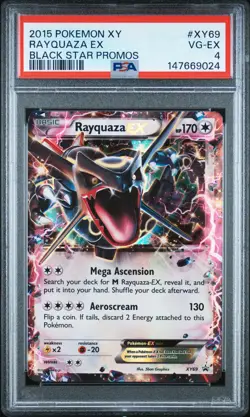 2015 POKEMON XY BLACK STAR PROMOS #XY69 RAYQUAZA EX PSA 4 - Image 1