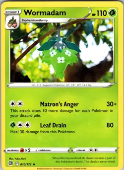Wormadam (10) 010/172 SWSH09: Brilliant Stars Pokemon TCG NM - Image 1