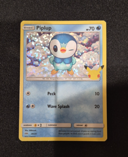 Pokemon Card Piplup 20/25 Holo McDonald's 25th Anniversary Near Mint - Image 1