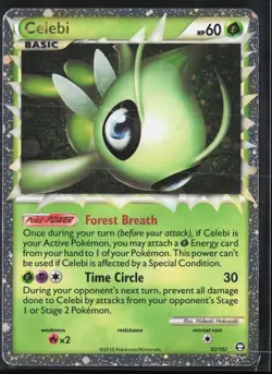 Celebi 92/102 Prime HGSS Triumphant 2010 Holo Rare Pokemon Card - Image 1