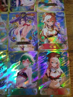 Genshin Impact Waifu 12 Card Lot - Beautiful Goddess Story Cards Mona Amber - Image 4