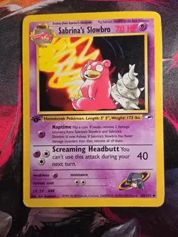 Pokemon Sabrina's Slowbro 060/132 Gym Heroes 1st Edition - Image 1