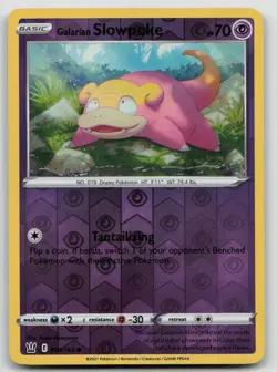 Galarian Slowpoke 054/163 Common Battle Styles Pokemon Reverse Holo NM - Image 1