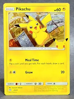 Pokemon Pikachu 25/25 Holo McDonald's 25th Anniversary Promos NM - Image 1