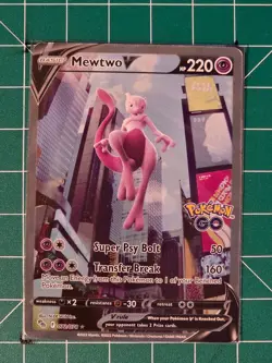 Mewtwo V (Alternate Full Art) 072/078 Pokemon GO Holo - Image 1