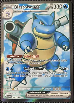 Blastoise ex 184/165 Sv: Scarlet & Violet 151 Holo - Pokemon Card - Image 1