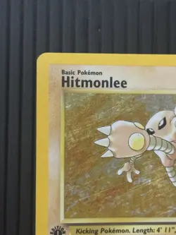 Hitmonlee 7/62 Fossil 1st Edition Holo Rare EN 1999 Basic HP60 Sugimori - Image 2
