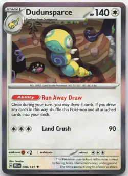 Dudunsparce 080/131 Holo Rare Prismatic Evolutions Pokemon Near Mint - Image 1
