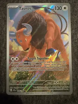 Pokemon 2026 Tauros 096/086 Chaos Rising Full Art Holo English 130 HP - Image 1