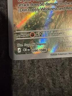 Pokemon 2026 Tauros 096/086 Chaos Rising Full Art Holo English 130 HP - Image 3
