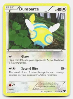 Dunsparce 101/146 Uncommon XY Pokemon LP - Image 1