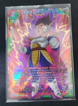 Vegeta, Omnipotent Elite BT15-143 SR Dragon Ball Super TCG Card Near Mint NM - Image 1