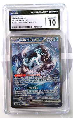 Pokemon CGC 10 Chien-Pao ex 261/193 Paldea Evolved SIR Holo ENGLISH - Image 1