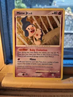 mime jr dp22 foil lightly played pokemon card - Image 1