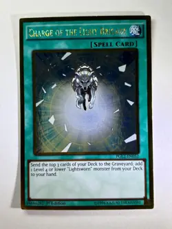 Charge of the Light Brigade PGL2-EN052 Gold Rare 1st Edition YuGiOh Card NM - Image 1