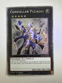 Constellar Pleiades RA04-EN164 Platinum Secret Rare 1st Edition YuGiOh Card NM - Image 1