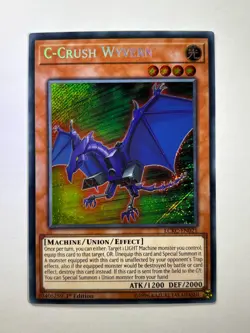 C - Crush Wyvern LCKC-EN021 Secret Rare 1st Edition YuGiOh Card NM - Image 1