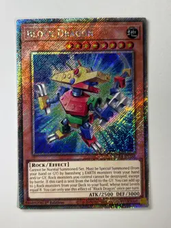 Block Dragon RA04-EN268 Platinum Secret Rare 1st Edition YuGiOh Card - Image 1