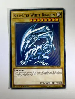 Blue-Eyes White Dragon LDK2-ENK01 Common 1st Edition YuGiOh Card LP - Image 1