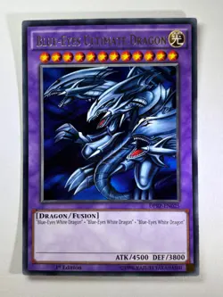 Blue-Eyes Ultimate Dragon DPRP-EN025 Rare 1st Edition YuGiOh Card NM - Image 1