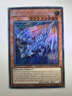 Blue-Eyes Jet Dragon RA02-EN017 Secret Rare 1st Edition YuGiOh Card NM - Image 1