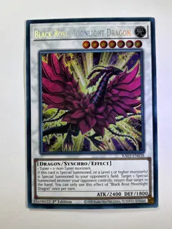 Black Rose Moonlight Dragon RA03-EN038 Secret Rare 1st Edition YuGiOh Card NM - Image 1