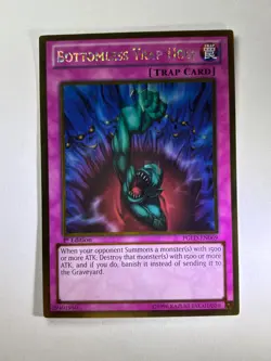 Bottomless Trap Hole PGLD-EN069 Gold Rare 1st Edition YuGiOh Card NM - Image 1