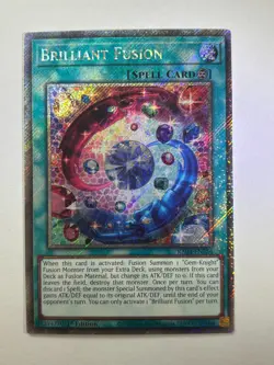 Brilliant Fusion RA04-EN254 Platinum Secret Rare 1st Edition YuGiOh Card NM - Image 1
