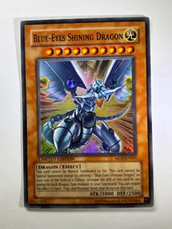 Blue-Eyes Shining Dragon MOV-EN001 Super Rare Limited Edition YuGiOh Card NM - Image 1