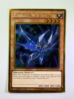 Assault Wyvern MVP1-ENG03 Gold Rare 1st Edition YuGiOh Card NM - Image 1