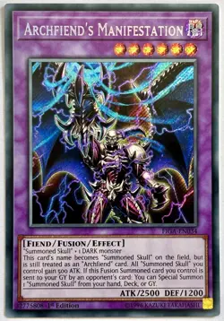 Archfiend's Manifestation FIGA-EN034 1st Edition Secret Rare YuGiOh Card - Image 1