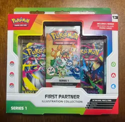 Pokemon TCG First Partner Illustration Collection Series 1 Sealed Box 3 Promos - Image 1