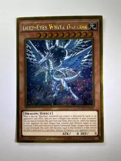 Deep-Eyes White Dragon MVP1-ENG05 Gold Rare 1st Edition YuGiOh Card NM - Image 1