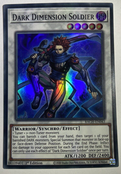 Dark Dimension Soldier Super Rare 1st Edition BACH-EN043 YuGiOh Card - Image 1