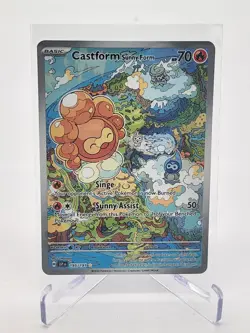 Castform Sunny Form 195/191 Surging Sparks Illustration Rare IR Pokemon Card NM - Image 1