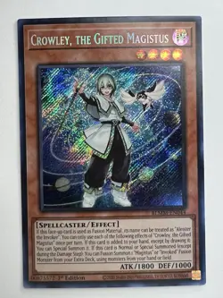 Crowley, The Gifted Magistus Secret Rare 1st Edition BLMM-EN044 YuGiOh Card NM - Image 1