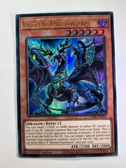 Bystial Druiswurm CH01-EN013 Ultra Rare 1st Edition YuGiOh Card NM - Image 1